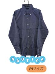 NAUTICA　長袖ストライプシャツ　黒　シック　シャープな雰囲気　美品　U-457