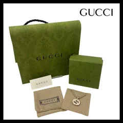 【GUCCI】インターロッキングG ネックレス Ag925 総重量約16.4g ペンダント SV925 SILVER/シルバー グッチ (MM-146)
