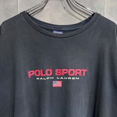 90s POLO SPORT ブランドロゴTシャツ　ブラック