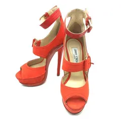 JIMMY CHOO ジミーチュウ　オープントゥ サンダル　ハイヒール　ストラップ　レザー