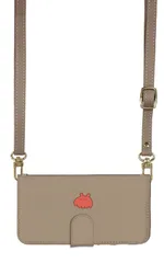 iPhone14 ケース 手帳型 アイフォン14 スマホケース スマホショルダー レザー ストラップ メンダコ ワンポイント かわいい 調節可能 130cm  カラー02