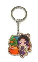 【中古】雑貨 胡蝶 しのぶ(みかん) メタルキーホルダー 「鬼滅の刃」 愛媛限定