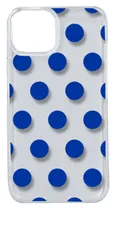 【新品未使用】iPhone14 アイフォン14 クリア ハードケース ドット柄 水玉 (ネイビー) スマホケース カバー cl-ip14-dotsmall-14