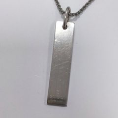 GUCCI シルバー925 ペンダントトップ メンズ バー型 メッキチェーン付き