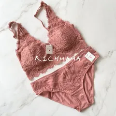 ♡BS08♡ レッド ブラジャーショーツセット ノンワイヤー 下着