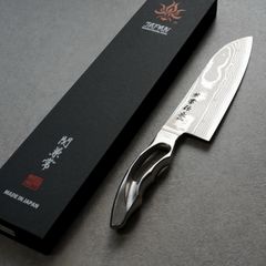【関兼常】 包丁 三徳 170mm V金10号 17層ダマスカス オールステンレス 送料無料 ギフトラッピング対応 kc-193