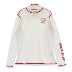 サイズ：M LE COQ GOLF ルコックゴルフ 2024年モデル モックネック 長袖インナーTシャツ  ホワイト系 [240101448052] ゴルフウェア レディース ストスト