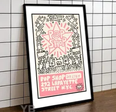 キースヘリング Keith Haring ポスター フレーム付き Keith Haring キース・ヘリング フレーム付きポストカード