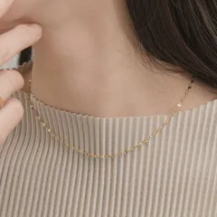 ネックレス レディース アレルギー対応 つけっぱなし サージカルステンレス 316L 錆びない シンプル ペタルチェーン ルピス LUPIS st0057のサムネイル