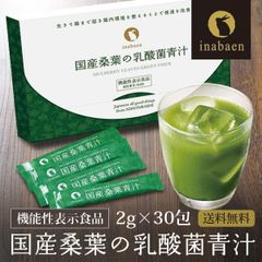日本橋いなば園 国産桑葉の乳酸菌青汁 30包 機能性表示食品 ネコポス メール便送料無料