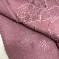 無地付下げ 刺繍 紗綾形の地紋 一つ紋 正絹 着物 MK-410のサムネイル