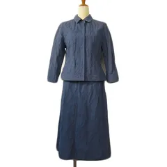 コムサデモード COMME CA DU MODE セットアップ スーツ シャツジャケット スカート 13 紺 ネイビー