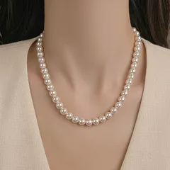 全新未使用 極細パールネックレス 2024年新作 軽奢  小米珠 ロッククライネックレス 磁気クラスプ付き