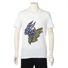 Burberry バーバリー コットン Tシャツ メンズ Mサイズ ビースト ウサギ ホワイト 4056494