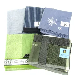 カルバンクライン/ランバン他 ハンカチ 5点セット 未使用 ブランド まとめて 大量 小物 メンズ Calvin klein etc