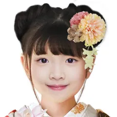 OTAKUMARKET 七五三 髪飾り 浴衣 成人式 髪 飾り 女の子 花 袴 着物 振袖 和装 卒業式 結婚式 髪留め 子供かんざし 和風 高級造花 ヘアアクセサリー3カラー (イエロー)