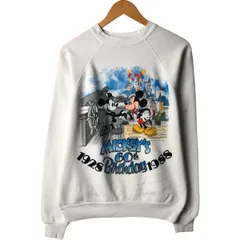 古着 80年代 ディズニー DISNEY MICKEY MOUSE ミッキーマウス キャラクタースウェットシャツ トレーナー USA製 メンズL相当/eaa586671