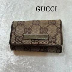 ✨未使用に近い✨　GUCCI キーケース　GGライン　バイカラー　キャンバス オフィディア〕キーケースベージュ＆エボニー GGスプリーム