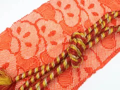 【一輝堂】和装小物 帯締め帯揚げセット 振袖用 丸組 金糸 総絞り 帯締 帯揚 25w10-12789