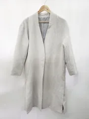 ◇ ⊇ Bou Jeloud ブージュルード 長袖 ノーカラー ロング コート サイズF ライトグレー レディース P  【1409090011221】