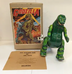 【新品】ビリケン商会 ゼンマイ歩行ブリキ ゴジラ グリーン 新品】ビリケン商会 ゼンマイ歩行ブリキ ゴジラ グリーン