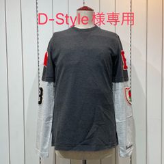 D-style様専用【未使用品】HYDROGEN　ロングスリーブTシャツ　マルチワッペン・BRONZAJI刺繍入りガゼットネック　ダークグレー　B00007【F00065】