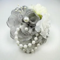 コサージュ 卒園式　卒業式　入園式入学式 結婚式 発表会 ＊フォーマルコサージュ＊パールブローチC4