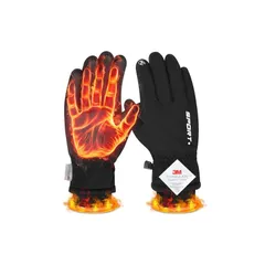 [EAXGO] アウトドアグローブ 防寒手袋 【3Mシンサレート・あったか裏起毛】 バイクグローブ 防寒グローブ スマホ対応 撥水加工 手袋 サイクルグローブ スポーツグローブ グローブ 保温厚手 タッチパネル対応 防風防水 滑り止め 紛失防止結び 男女兼