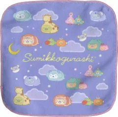 【中古】タオル・手ぬぐい 集合(パープル)/フルカラープリント ハンドタオル 「一番くじ すみっコぐらし ～ナイトアニマルパークへようこそ～」 F賞