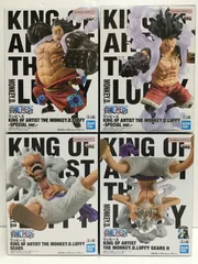 ※送料無料※ ワンピース KING OF ARTIST THE MONKEY.D.LUFFY ルフィ ギア4 ニカ 4点セット未開封 囗G■