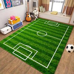 SALUDABLE サッカーマット サッカー場 プレイマット キッズ カーペット ラグマット 洗える (100x160cm)