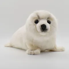 HANSA 白アザラシ35 L35(cm) 3766 ぬいぐるみ ハンサ クリスマス 誕生日 プレゼント 動物 犬 猫 鳥 うさぎ ペンギン アニマル 置物 人形 フィギュア KOESEN ケーセン 大きい マスコット 実物大 大型