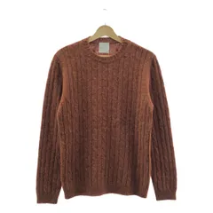None / | bellwood / ベルウッド クルーネック ケーブル ニット セーター | ブラウン | メンズ