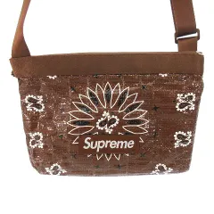 シュプリーム SUPREME バンダナ サコッシュ ショルダーバッグ ペイズリー柄 ロゴ ブラウン 茶 鞄 カバンのサムネイル