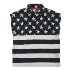 サイズ：M LECOQ GOLF ルコックゴルフ  半袖ポロシャツ ロゴ刺繍 星柄 ブラック系 [240101287453]# ゴルフウェア レディース ストスト