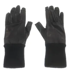 Rick Owens リックオウエンス ブラック手袋 Rick Owens リックオウエンス FW23 RIBCUFF GLOVES / BLK - NUBIAN