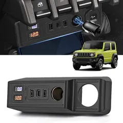 【スズキ ジムニー JB64/74 専用 増設電源ユニット】AT/MT対応 USB＆シガーソケット 電源パネル 右ハンドル用 送料無料！