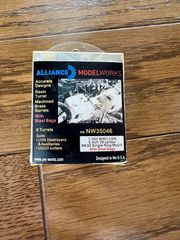 【Alliance Model Works】（NW35046）1/350 wwii usn 5 "38キャリバーmk30シングルリングマウント (ブラストバッグ付き)