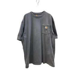 Carhartt ロゴTシャツ Lサイズ位 表記サイズL カーハート 胸ポケット グレー 古着卸 アメリカ仕入 a703-6841