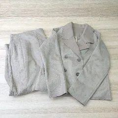 ■ JUNOAH ロング丈 W ジャケット スカート セットアップ サイズM ブラウン レディース E  【1406050051075】