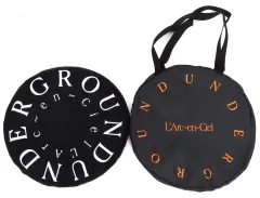 【中古】クッション・本体 [単品] L’Arc～en～Ciel クッション(ケース付き) ブラック×オレンジ 「ARENA TOUR 2024 UNDERGROUND」 2月28日・29日 大阪会場限定 プレミアムチケット特典 グッズセット同梱品