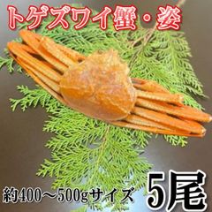 【お歳暮】ボイルトゲズワイ蟹　5尾 約400-500gサイズ 冷凍