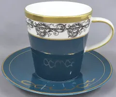 巌窟王 エドモン・ダンテス 淹れ立てのコーヒー(緑＆白) カップ＆ソーサー 淹れ立てのコーヒー（緑）