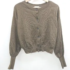 ◇ ⊂ アーバンリサーチ シンプル系 長袖 ニットシャツ サイズ表記なし ブラウン系 レディース E  【1507250000402】