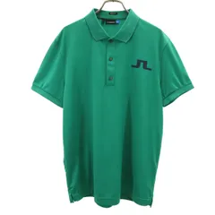J.LINDEBERG ジェイリンドバーグ ゴルフ 半袖 ポロシャツ M グリーン メンズ 古着