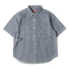 Supreme シュプリーム　半袖　デニム　シャツ 黒　M Supreme - Supreme Invert Denim デ ニム 半袖 シャツの通販 by