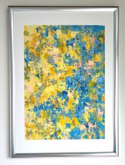 【専用】石垣の海に風がそよぐ / 抽象画 46×63㎝ A2 額縁セット 石垣の海に風がそよぐ / 抽象画 46×63㎝ A2 額縁セット 原画のみ