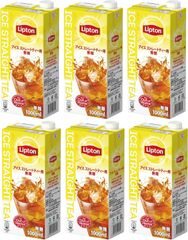 リプトン 紅茶 アイスストレートティー用 無糖 業務用 紅茶飲料 アイスティー 1000ml×6本 コストコ ティーアイス 紅茶パフェ 冷やして おいしい 夏休み 休憩