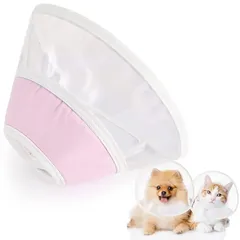 apettogo エリザベスカラー 猫 犬 ソフト 軽量 首に優しい 防水 傷舐め防止 引っ掻き防止 傷口保護 手術後のケア 柔らかい (ライトパープル,L)