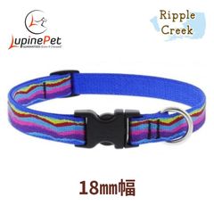 リップルクリーク柄　ワンタッチ首輪　18mm幅　中型犬向け　アメリカ製　アメリカ直輸入　LUPINE ルパイン　軽量　丈夫